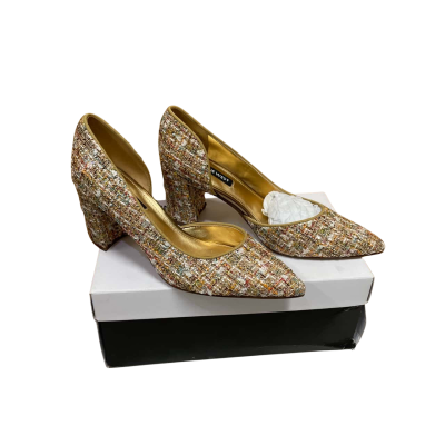 Nine West Womens  Size 6.5 Heels Gold / Multicoloured 