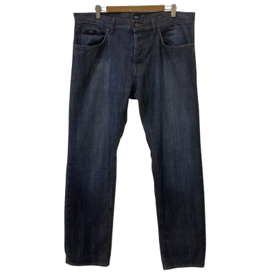 BOSS Hugo Boss Mens Size 36/34 Straight Leg Blue Jeans
