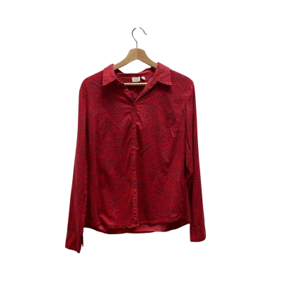 Esprit Womens  Size 6 Red Pattern Blouse