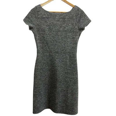 Ivanka Trump Womens  Size 8 Knit Short Sleeve Midi Dress Grey Marle
