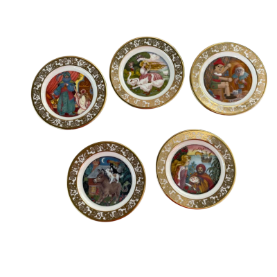Franklin porcelain fairy tales miniature plates