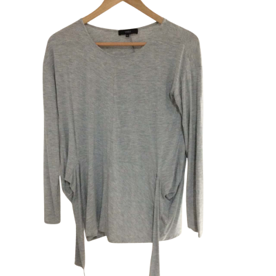 Saba Womens  Size XXS Long Sleeve Top Grey 