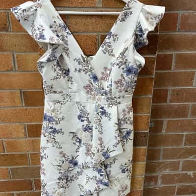 Forever New Womens  Size 10 Floral / White Dress 