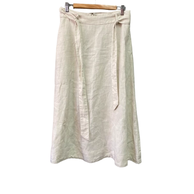 Trenery Womens  Size 8 Midi Skirt Natural 