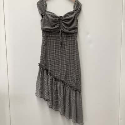 Finders  Womens  Size L Black  / Gingham / White dress