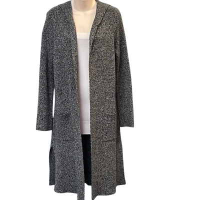 Just Jeans Womens Size S Longline Cardigan Black/White