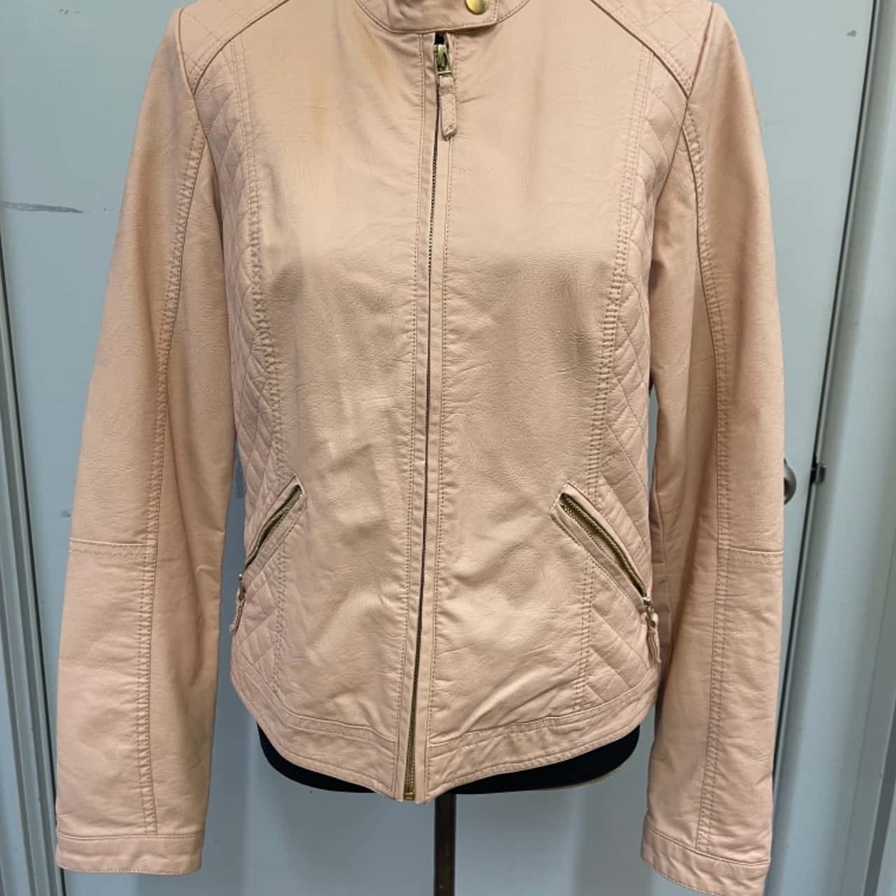 target pink leather jacket