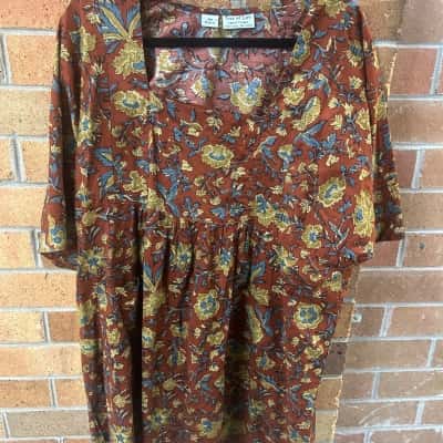 Tree of Life Womens  Size One Size Mini Dress Brown / Floral 