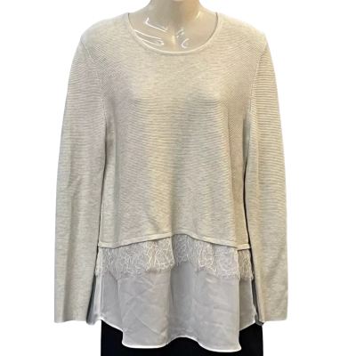 Witchery Womens  Size M Long Sleeve Top Off White 