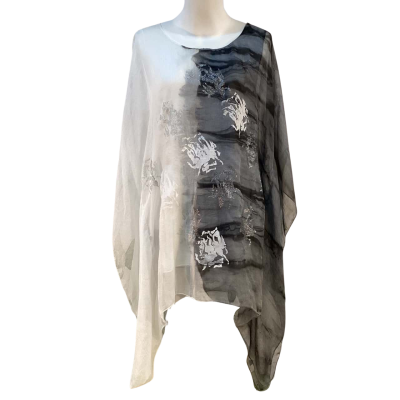 Hammock & Vine Womens Size 12 Top Grey / White 