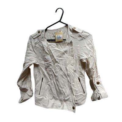 Just Jeans Womens  Size 6 Track Jacket Cream 