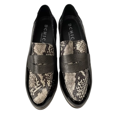 D’Chicas Womens Loafers Animal print / Black Size 36  