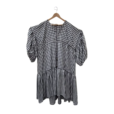 Bohemian Traders Womens  Size XXXXL Maxi Dress Black / White Check
