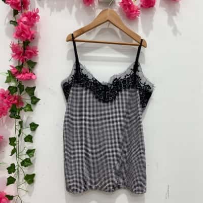 Witchery Womens Cami Size XS Black / White 