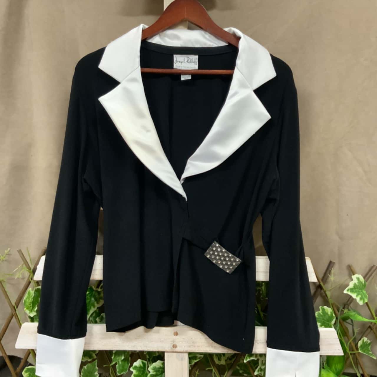 Joseph Ribkoff T Black and White Top 213608 110 main image 0