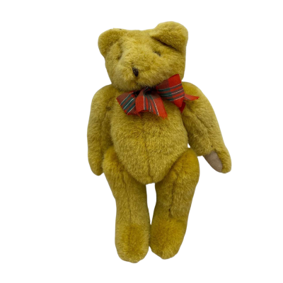 Vintage stuffed golden bear moving arms/ legs 12 inch