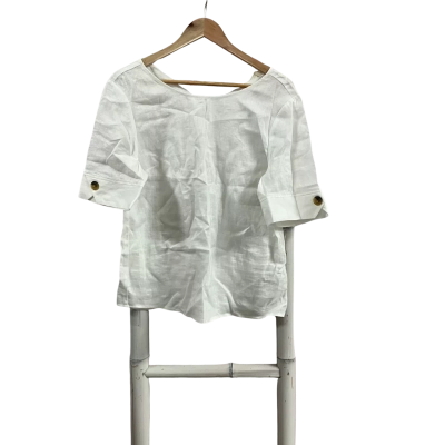 Jacqui-E Womens  Size 12 white top