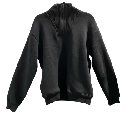  Bershka Black Quarter Zip Jumper Mens Size M 