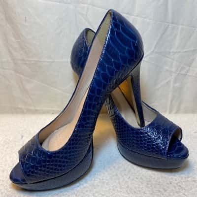 Jorge Womens  Size 37 Blue high heels Shoes 