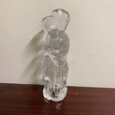 Vintage MCM Pukeberg Glass Uno Westerberg Design Swedish Cubist Figures