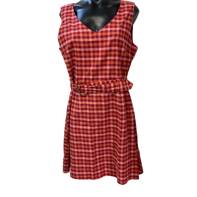 Princess Highway Womens  Size 14 Casual Dress Checked / Orange / Red 