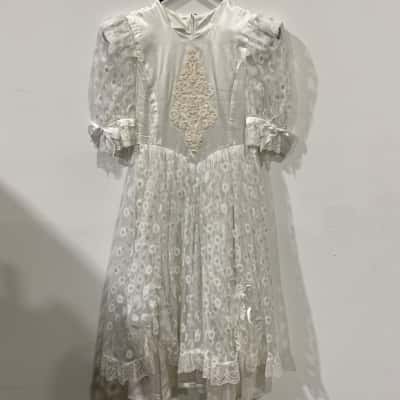  Kids   Sparkly  Party Size 12 Dress White 