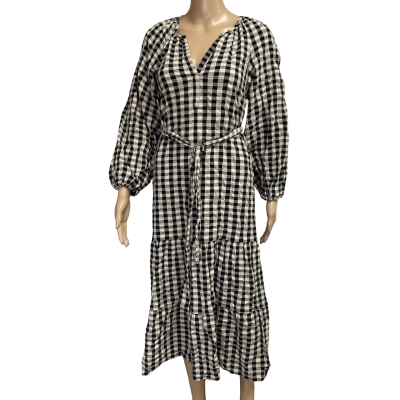 Sportsgirl Womens  Size 4 Black  / Cream / Grey gingham. 