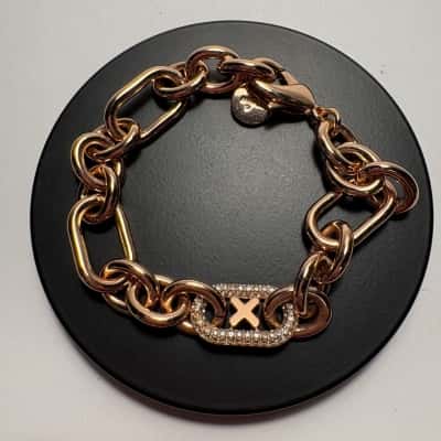 Mimco Rose Gold Linked Chain Bracelet