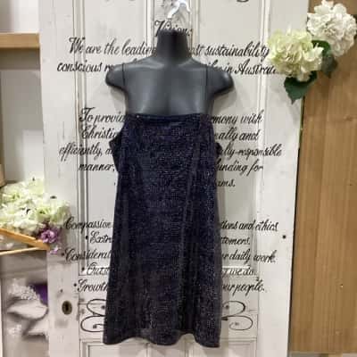 Topshop Brand! SPAGETTI STRAP MINI CHAINMAIL LINK DRESS! NWOT Womens  Size 16 Mini Dress / Shoestring Strap Dress / Sleeveless Dress  Black  