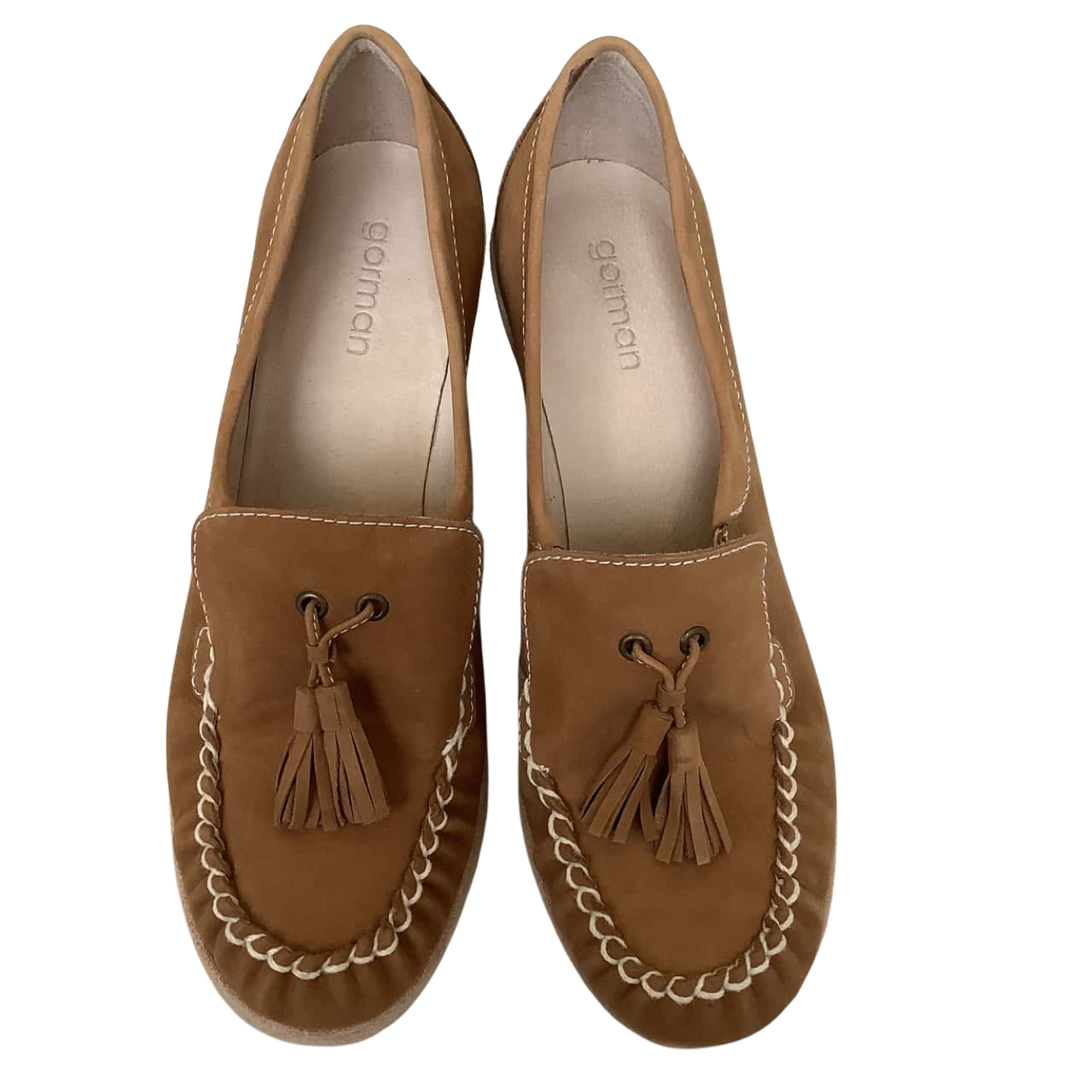 Gorman Womens Size 8 Platform Leather Loafers Brown (s)