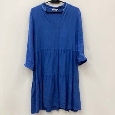  GIORGIA GIANNINI  Womens  Size M Blue  3/4 Sleeve dress
