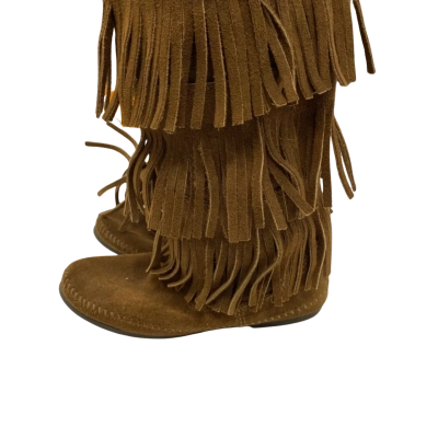  Womens  Size 6 Boots Beige / Brown 