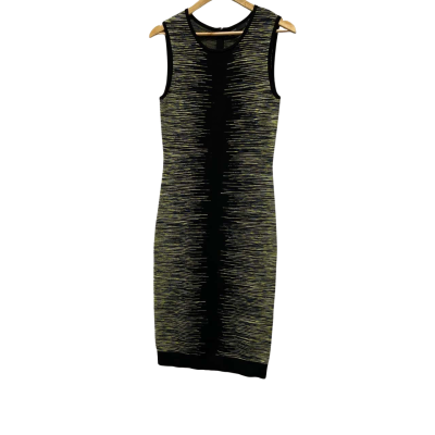 Karen Millen Womens  Size 10 / 3 / 8 Bodycon/ Sleeveless Dress  Black  / Multicoloured / Pattern 