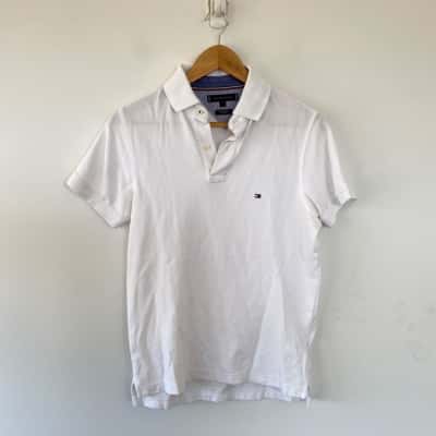 Tommy Hilfiger White Slim Fit Polo Shirt  T-shirt Size S 
