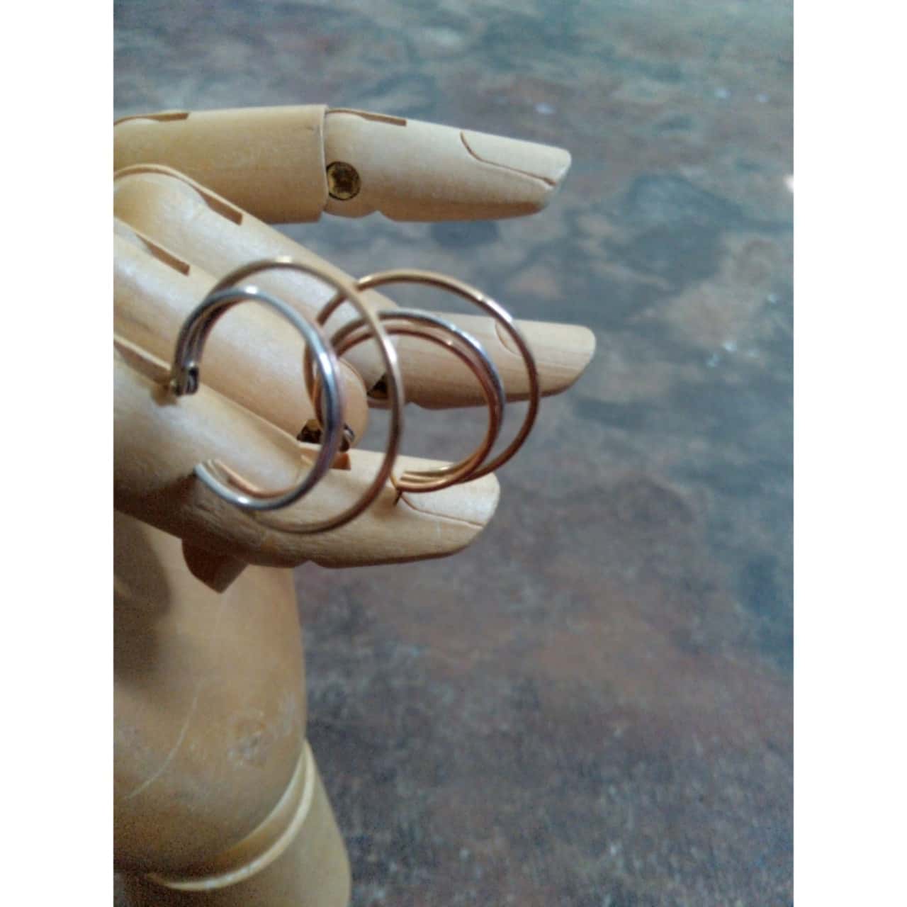 thumbnail image 2 of 9ct White Gold Men's Single Hoop Earring | 18x3mm Round | UK 375 Stamped | Ace Jewellery 2 of 6