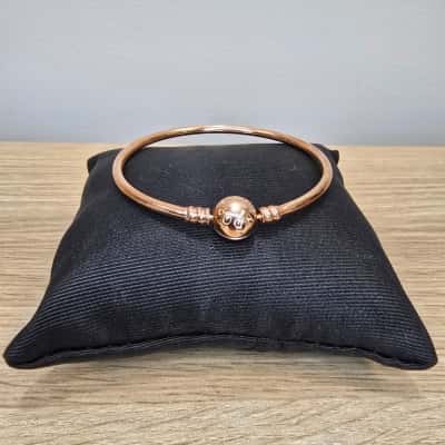 Pandora Moments S925 ALE Rose Gold Plated Charm Bangle