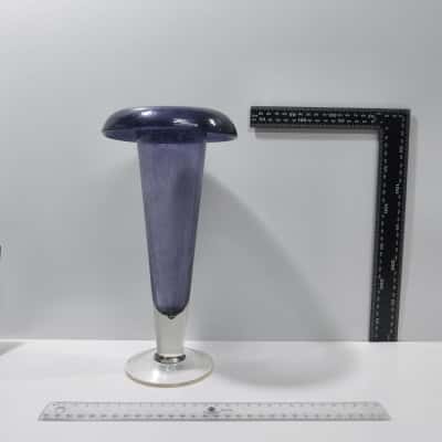 Purple Art Glass Vase Tall Blown PreOwned 