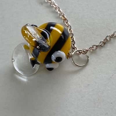 925 Sterling Silver Bee Necklace 
