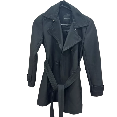 Forever New Womens  Size 6 Black Trench Coat 