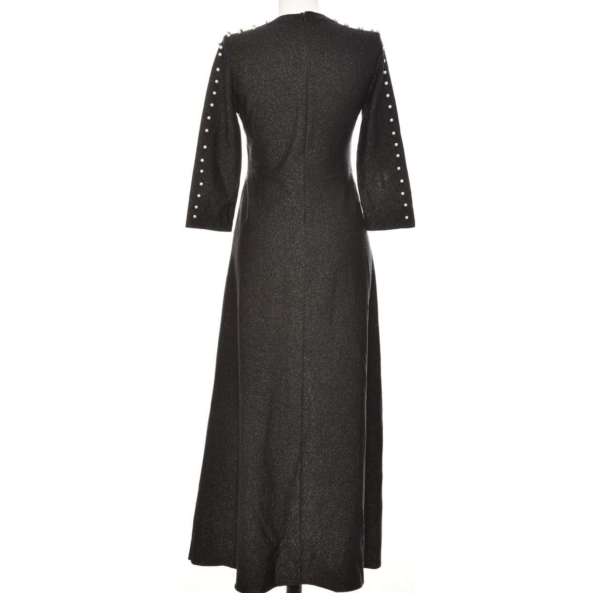 Belisa Women's Size 810 Long Sleeve Maxi Dress Black Glitter