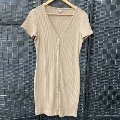 Guess Womens  Size L Bodycon Dress Beige 