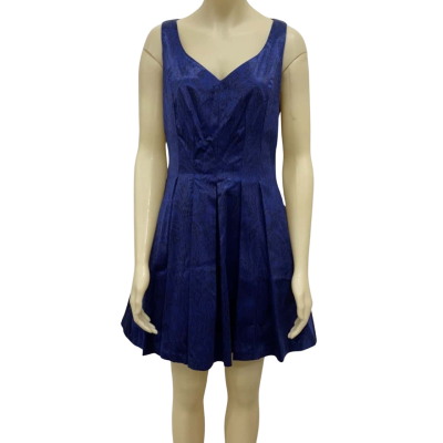 Cue Womens  Size 10 Cocktail Dress / Party Dress / Sleeveless Dress  Black  / Blue 