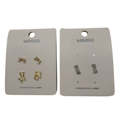 Miniso Women's Cute Earrings 3 Pairs