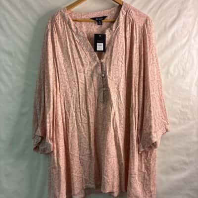 beme Womens  Size 22 Long Sleeve Top Pattern / Pink  