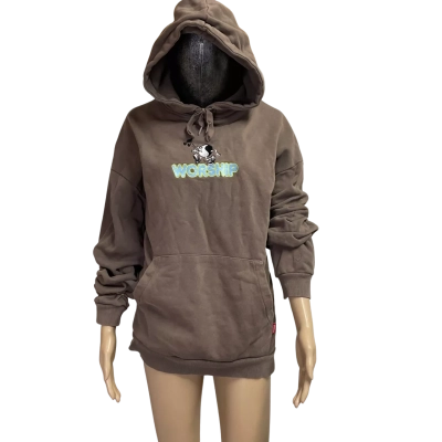  Worship Mens  Size L Hoodie Brown 