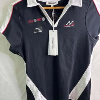Neovision Womens Size XL Short Sleeve Shirt Black / Red / White BNWT 