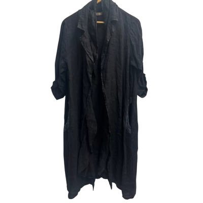 La Strada Womens  Size M Longline Cardigan Black  