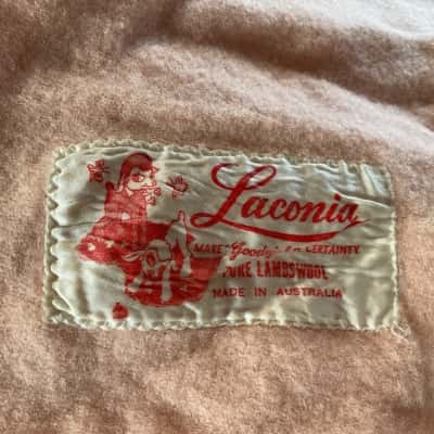 Laconia pure Lambswool large  soft Pink blanket . Made in Australia 
