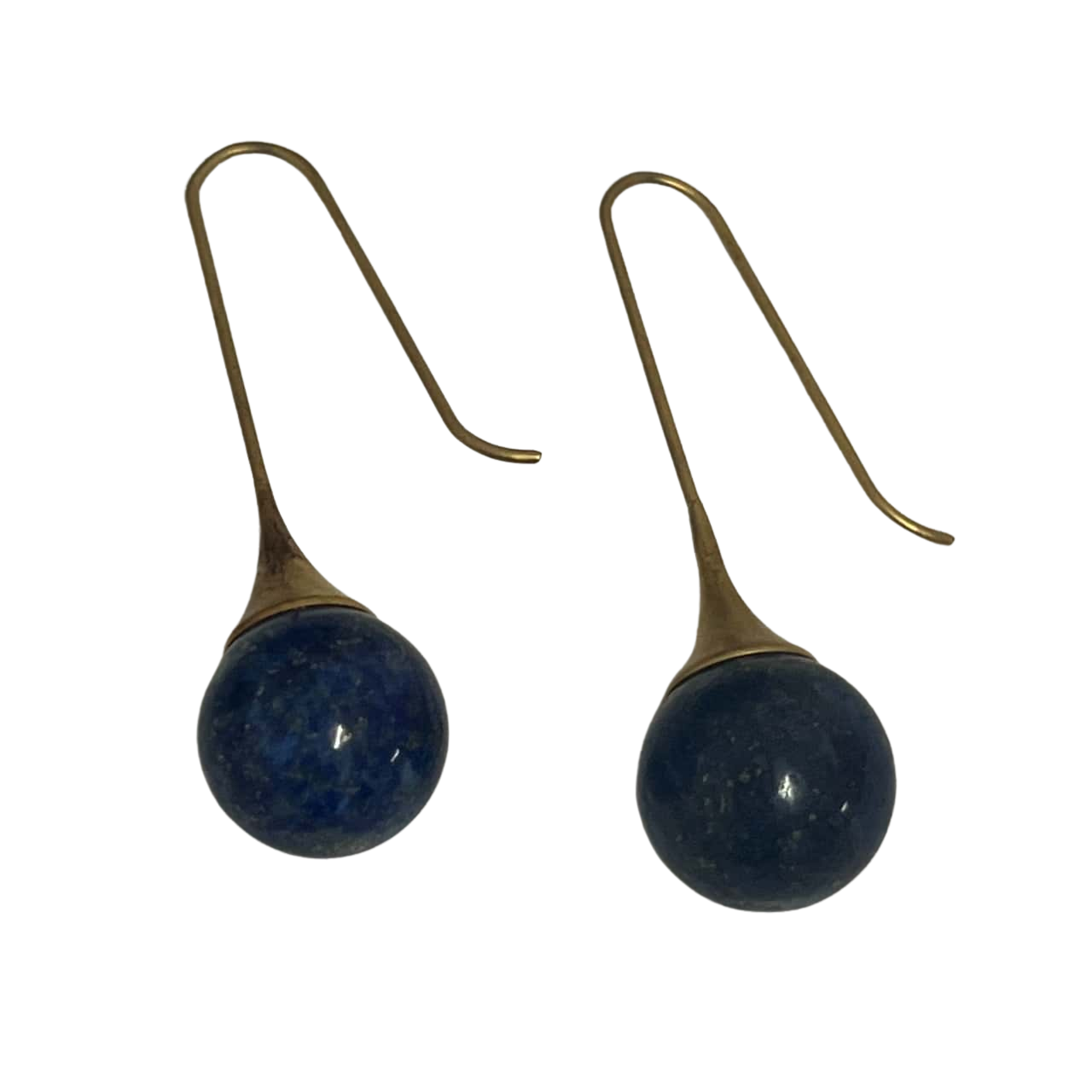 Retro Blue Natural Stone Earrings