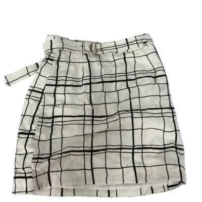 Brand New Aureta Adelia Skirt Painters Check Size 8 Mini Skirt Black  / White | RRP $159